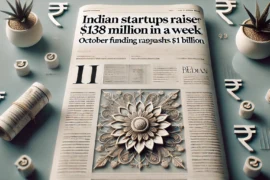 Indian Startups Raise Over $138 Million in a Week, October Funding Surpasses $1 Billion
